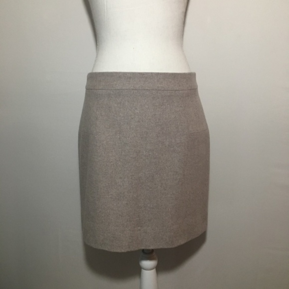 J. Crew Factory double-serge mini wool skirt